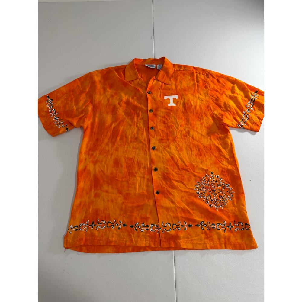 Vintage Tennessee Volunteers Button Up Hawaiian Shirt Size XL